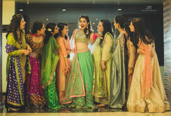 Bride With Bridesmaids