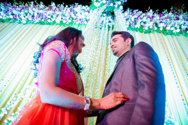 Couple Photograph In Sangeet
