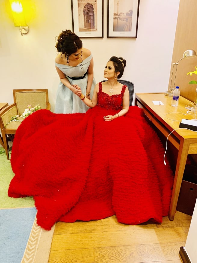 Bride With Bridesmaid