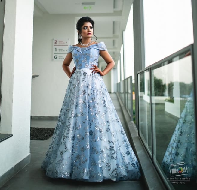 Light Blue Gown Dress