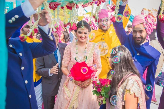 Bride under Phoolon Ki Chadar