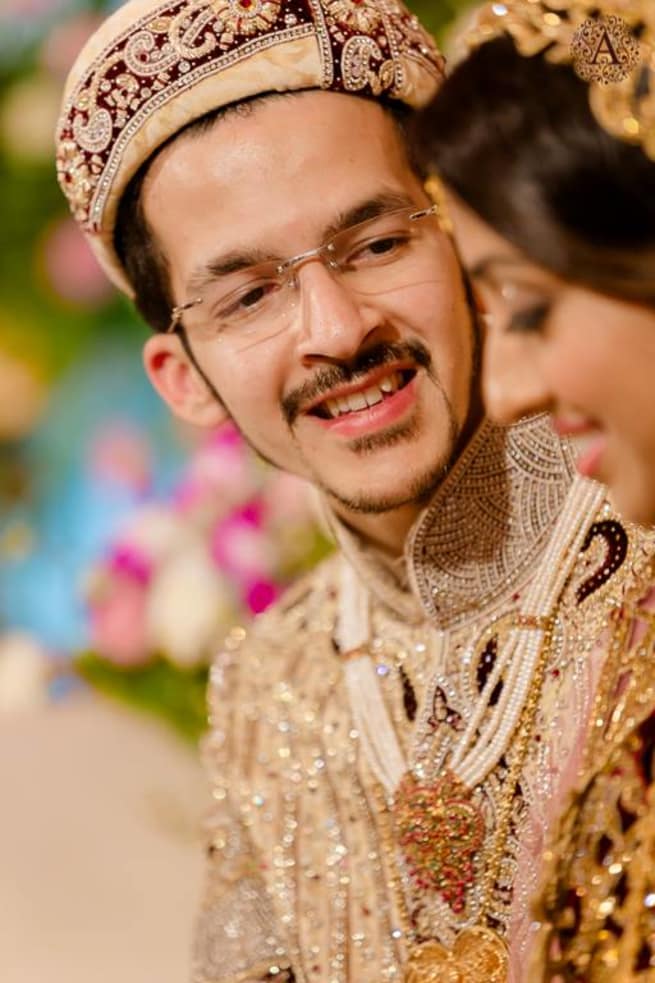 Groom Looking At Bride