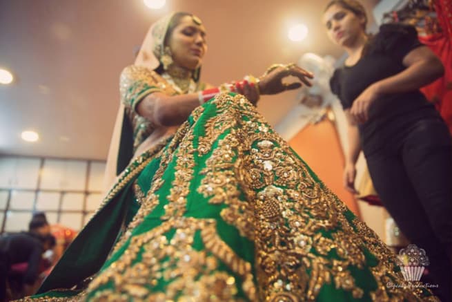 Beautiful Green Bridal Lehenga