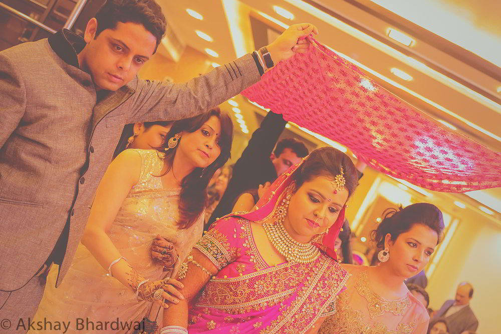 bride entry:akshay bhardwaj photography