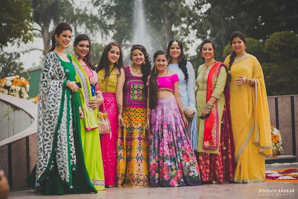 the bride squad!:jasmeet kapany hair and makeup, divishth kakkar photography, the kundan