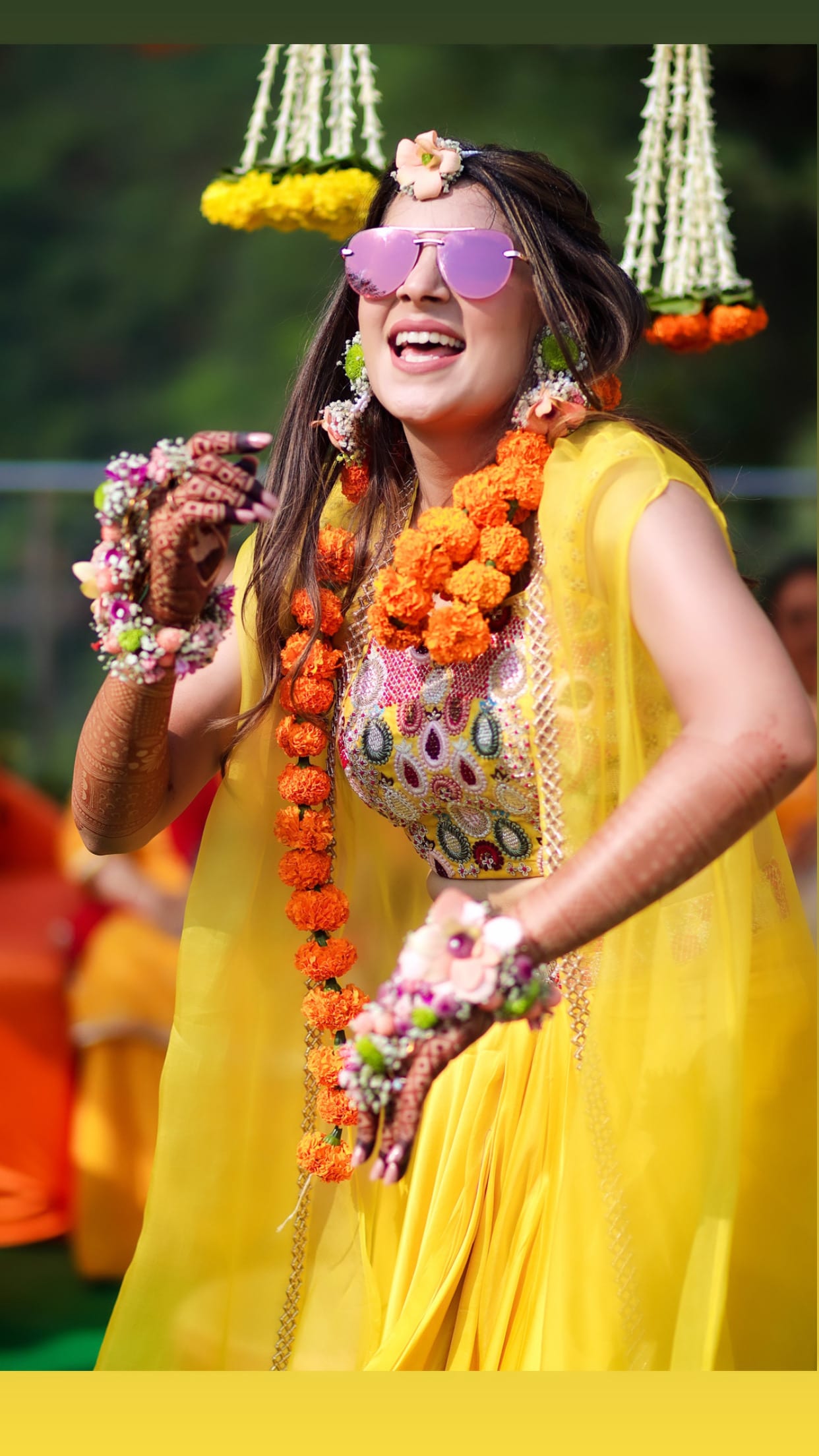 Haldi shop bridal look