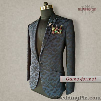 The Maroon Suit Groom Wear weddingplz