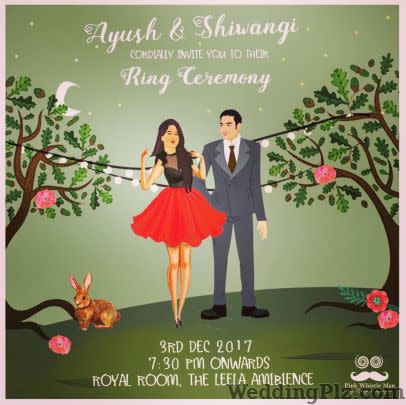 Pink Whistle Man Invitation Cards weddingplz