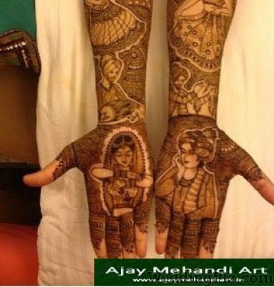 Ajay Mehandi Art by A K Sharma Mehndi Artists weddingplz