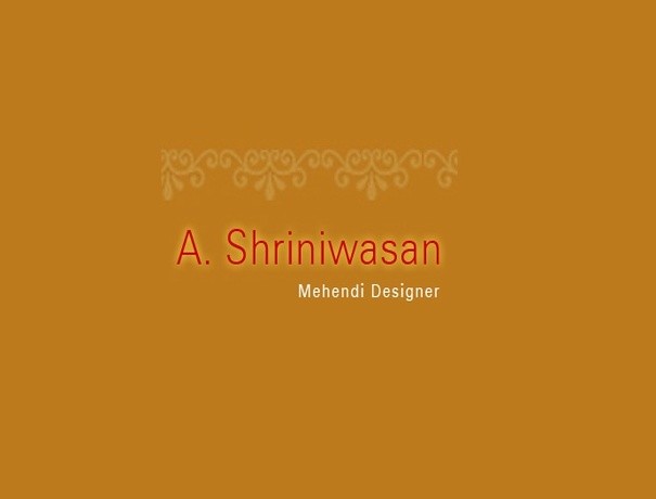 A. Shriniwasan Mehendi Designer Wedding Accessories weddingplz