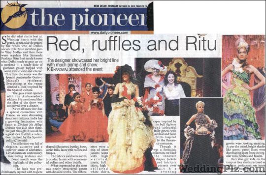 Ritu Beri Design Pvt Ltd Wedding Lehnga and Sarees weddingplz