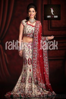 Rakhi and Tarak Wedding Lehnga and Sarees weddingplz