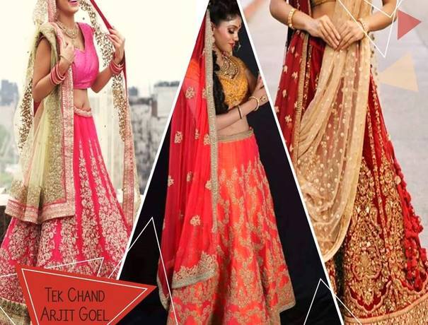 Tek Chand Arjit Goel Wedding Lehnga and Sarees weddingplz