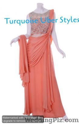 Turquoise Uber Styles Wedding Lehnga and Sarees weddingplz
