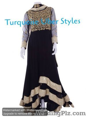 Turquoise Uber Styles Wedding Lehnga and Sarees weddingplz