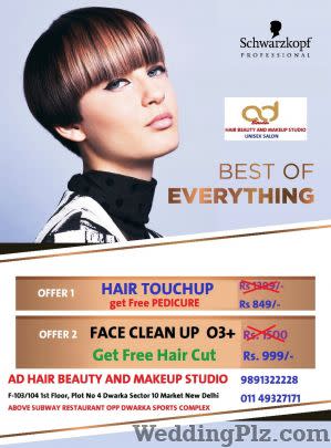 AD Hair Beauty And Makeup Studio Beauty Parlours weddingplz